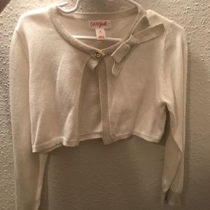 Beige Girl Cardigan. Size 5T.